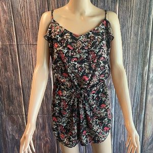 Kimchi Blue size large Urban Outfitters brown & pink red floral design
